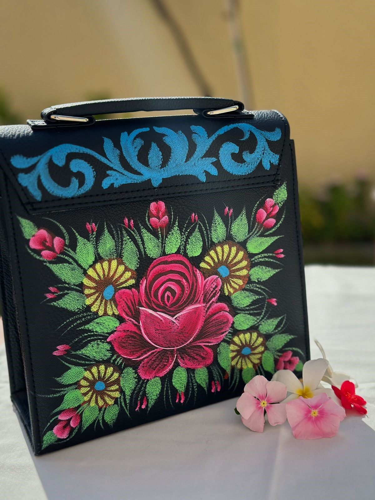 Hand painted Handbag